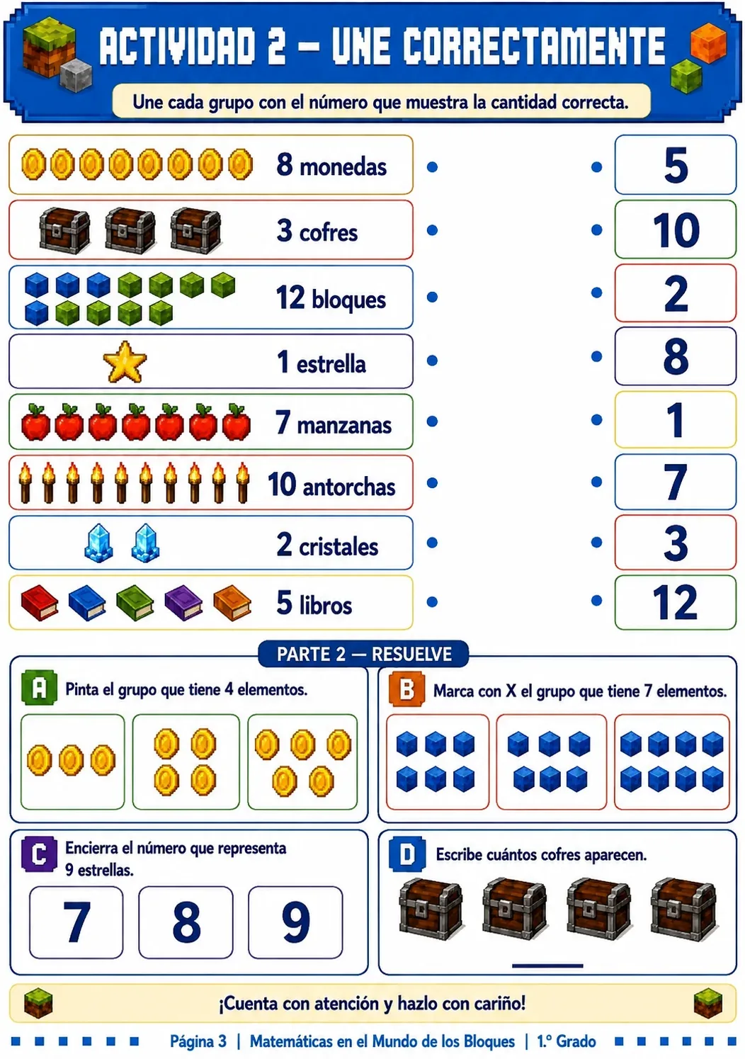 Actividad visual de primer grado